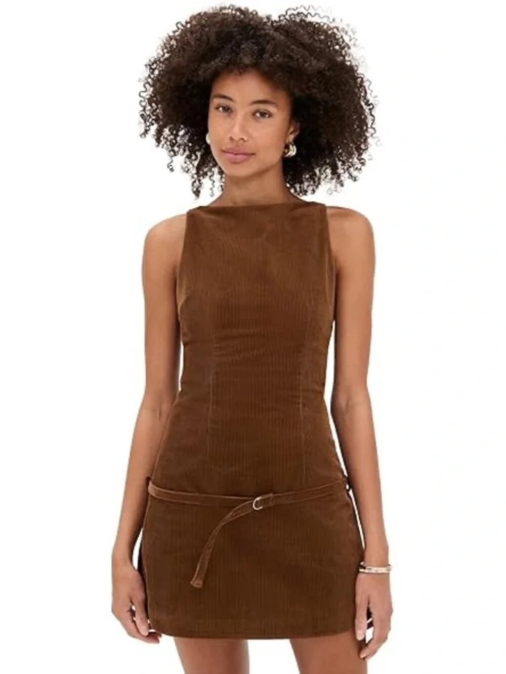 Zara Belted Corduroy Dress